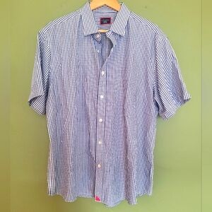 UNTUCKit Cappellano Gingham Short Sleeve Shirt – Men’s XL